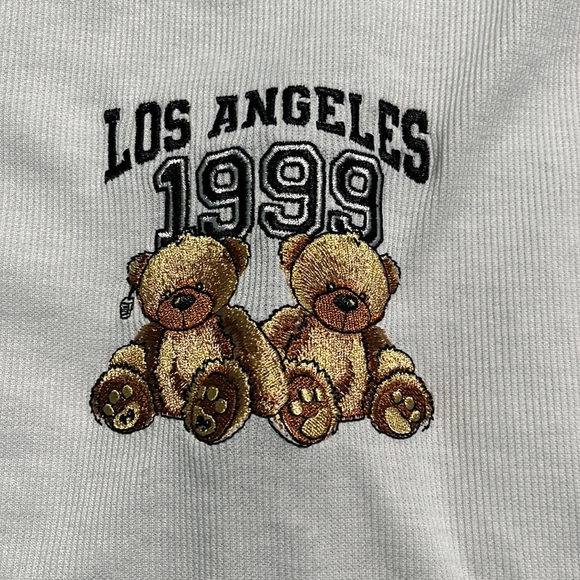 White LA teddy bear shirt - Picture 2 of 2